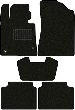 Коврики текстильные "Комфорт" для Kia K5 V (седан / DL3) 2019 - Н.В., черные, 5шт.