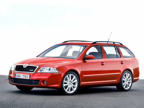 Коврики ЭВА "EVA ромб" для Skoda Octavia II (универсал / A5) 2004 - 2008, черные, 5шт.