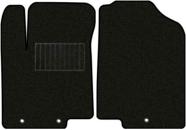 Коврики текстильные "Классик" для Hyundai Solaris I (хэтчбек 5 дв / RB) 2014 - 2017, черные, 2шт.